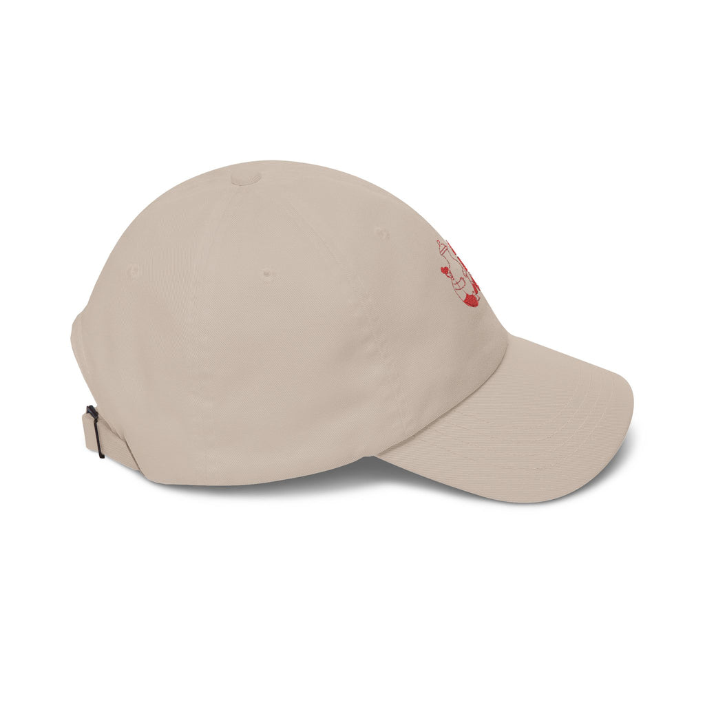 Classic Dad Cap – Red Embroidery