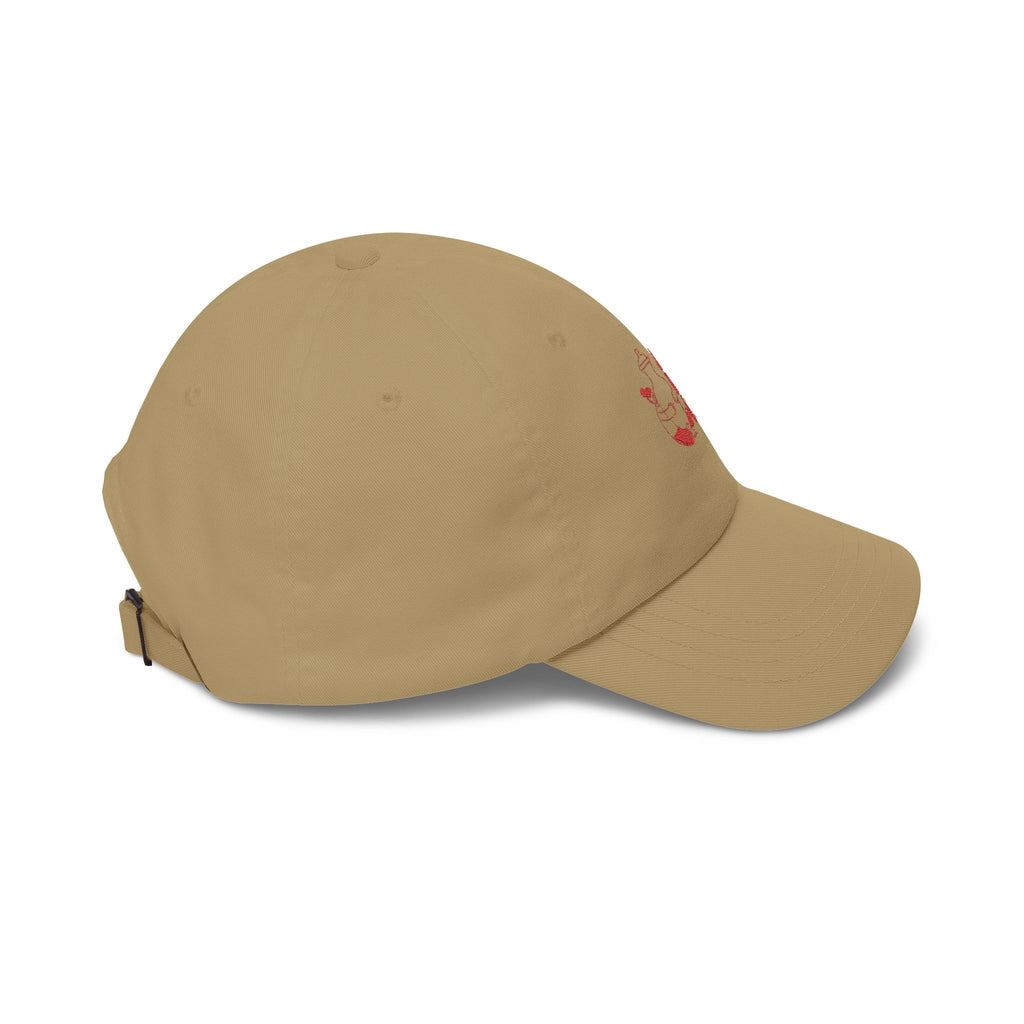 Classic Dad Cap – Red Embroidery